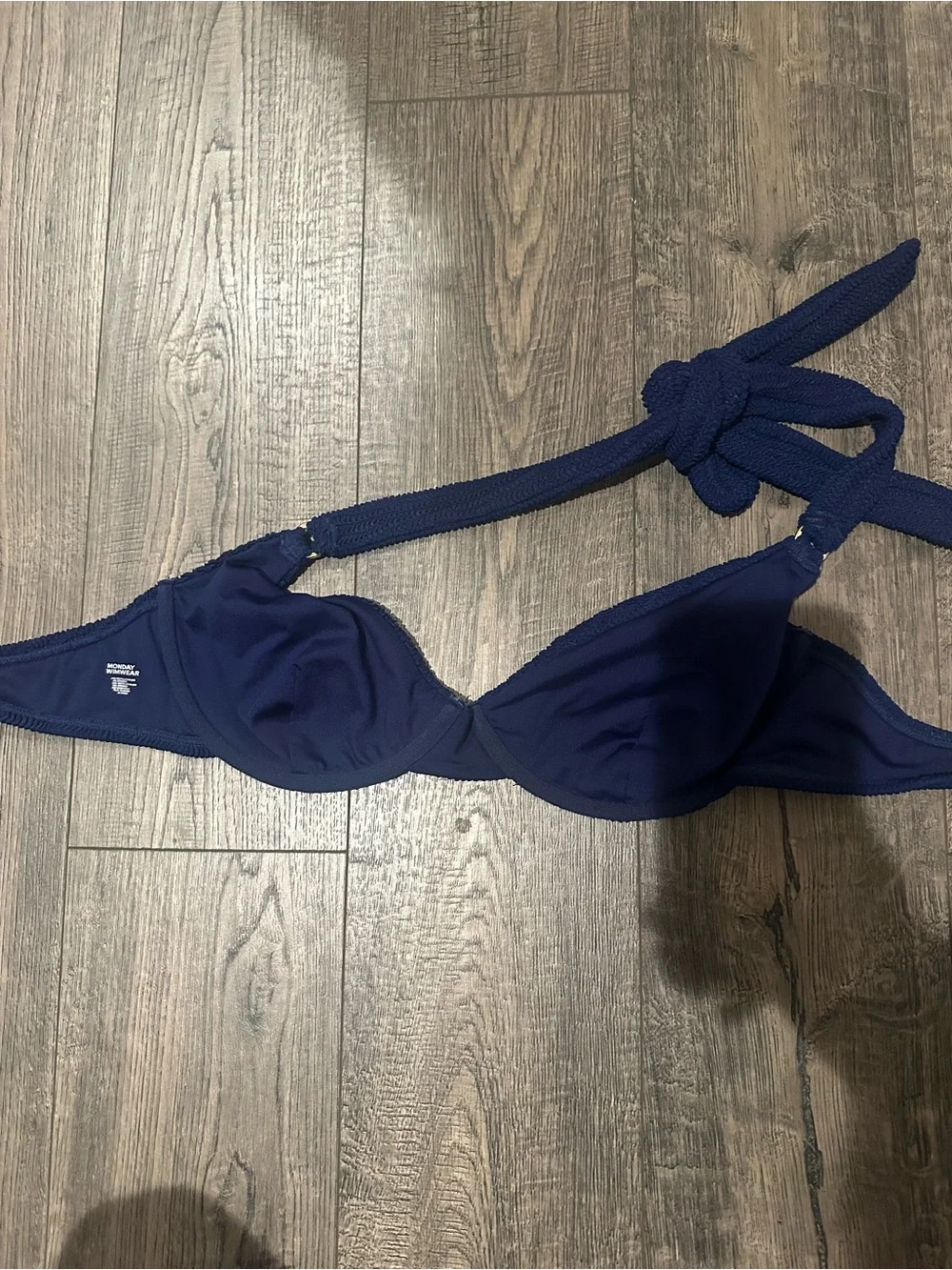Monday Swimwear Navy Crinkle Honolulu Top and Byron Bottom